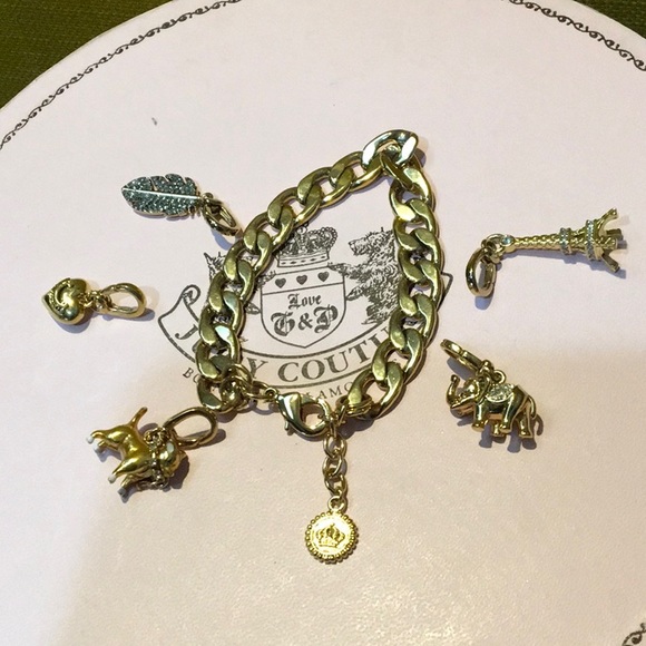 Juicy Couture rarest of them all vintage charm bracelet w/5...
